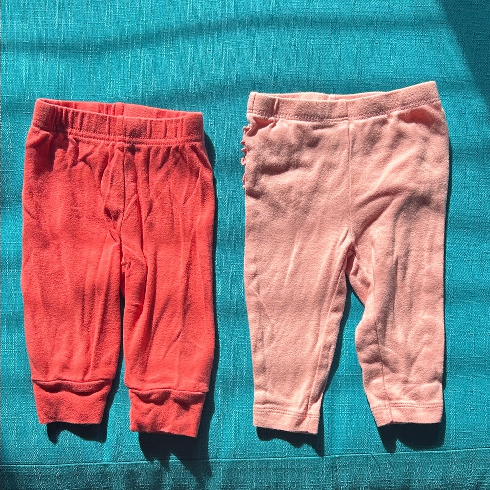 Carter's Coral and Light Pink Joggers